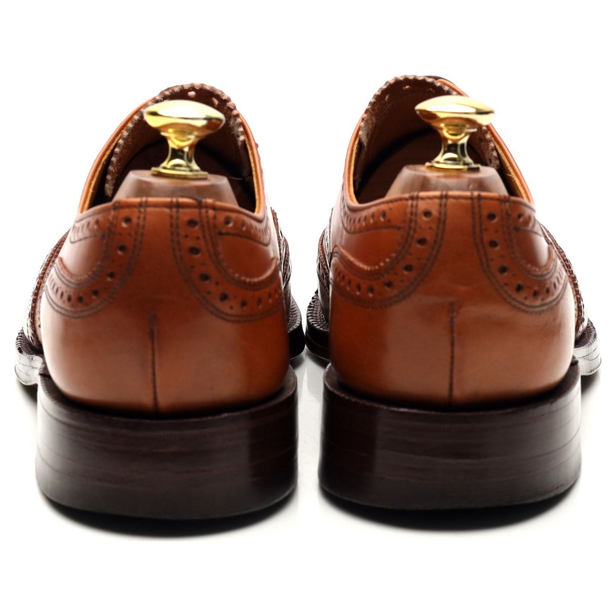 &#39;Avon&#39; Tan Brown Leather Oxford Brogues UK 8 G