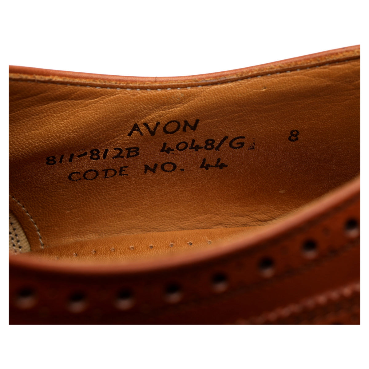 &#39;Avon&#39; Tan Brown Leather Oxford Brogues UK 8 G