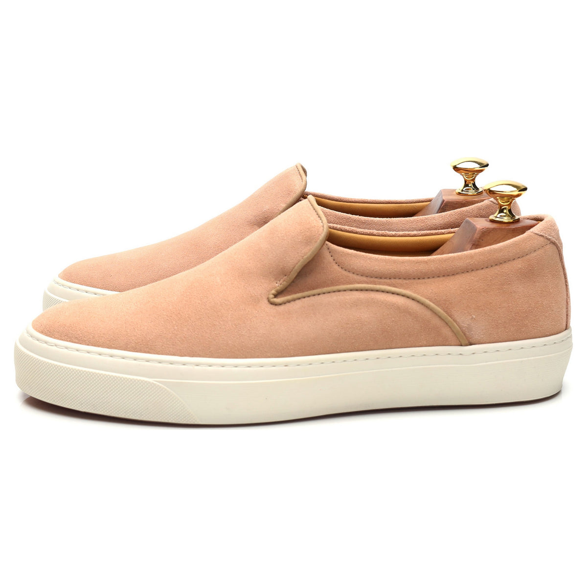 &#39;The Beat&#39; Pink Suede Slip On Sneakers UK 9 EU 43