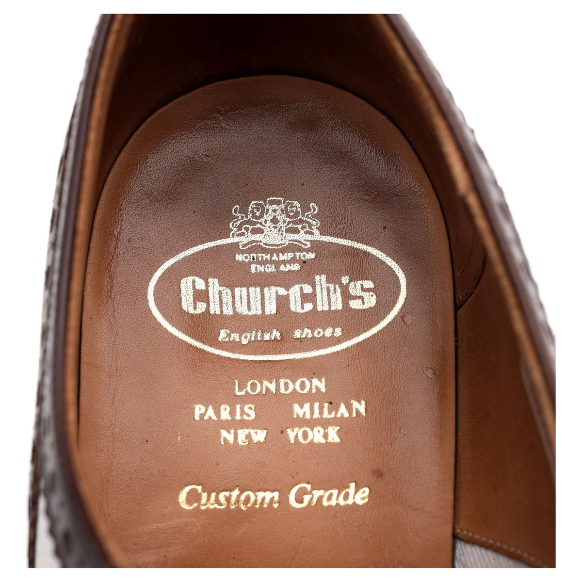 &#39;Basildon&#39; Brown / White Leather Spectator Brogues UK 11 F