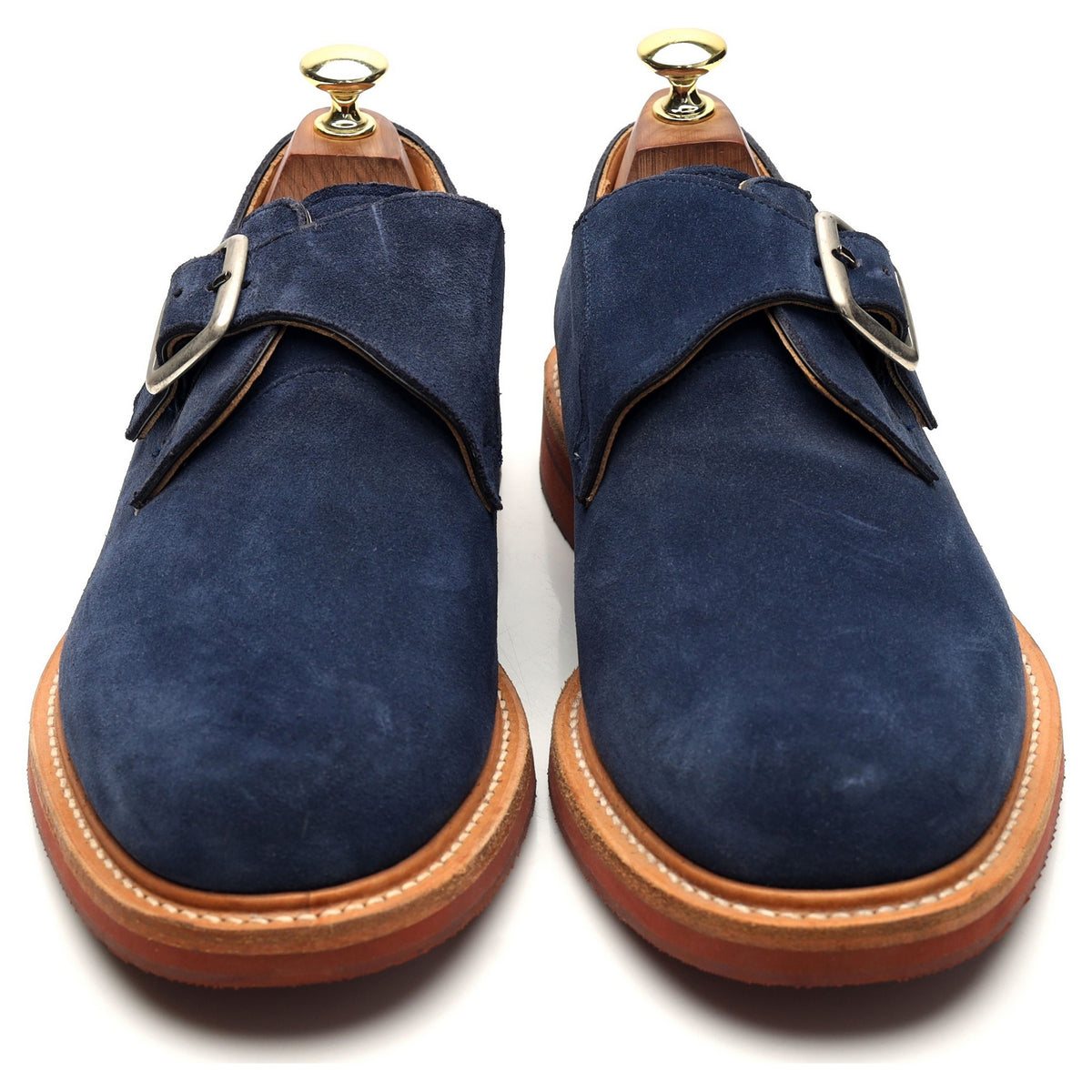 &#39;Moorby&#39; Blue Suede Monk Strap UK 7.5 G