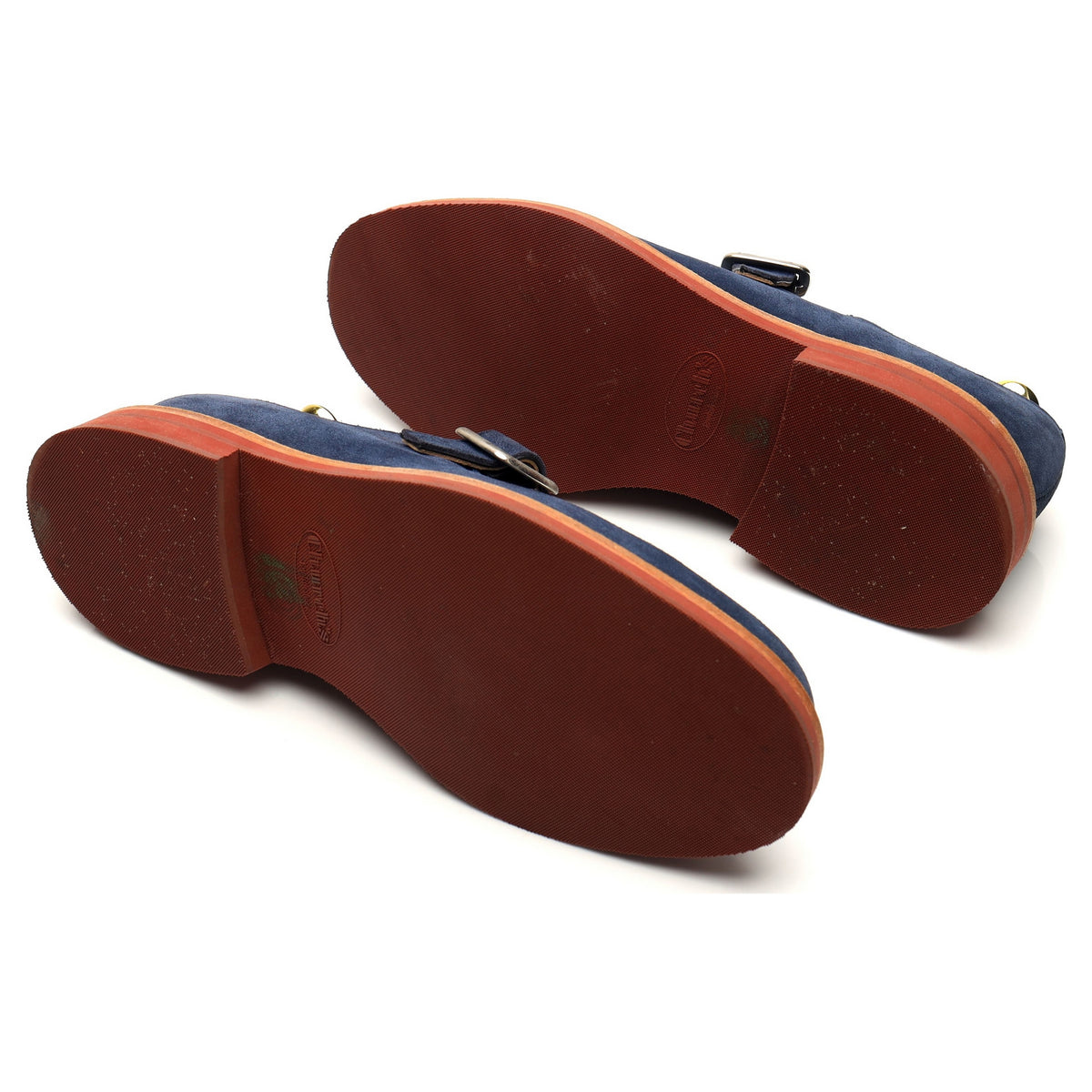 &#39;Moorby&#39; Blue Suede Monk Strap UK 7.5 G