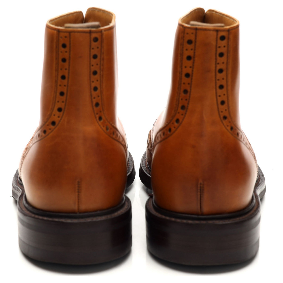 &#39;Harrison&#39; Tan Brown Leather Boots Brogues UK 9.5 F