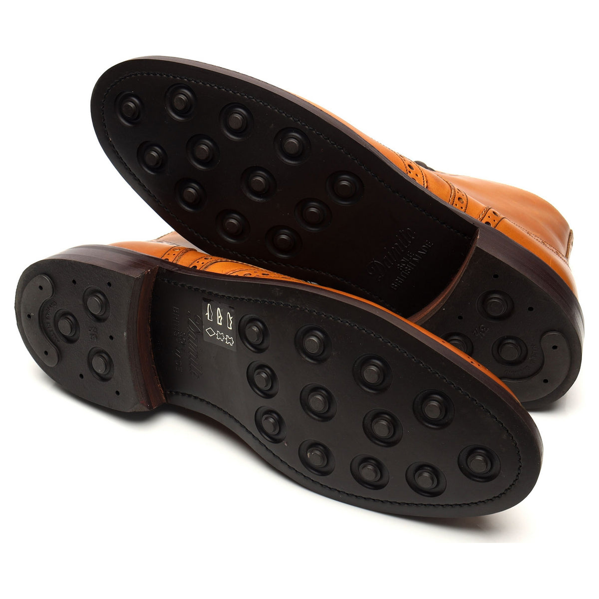&#39;Harrison&#39; Tan Brown Leather Boots Brogues UK 9.5 F