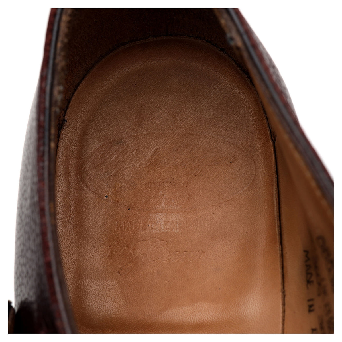 J. Crew &#39;Ramsey&#39; Burgundy Grain Leather Double Monk Strap UK 8.5 F