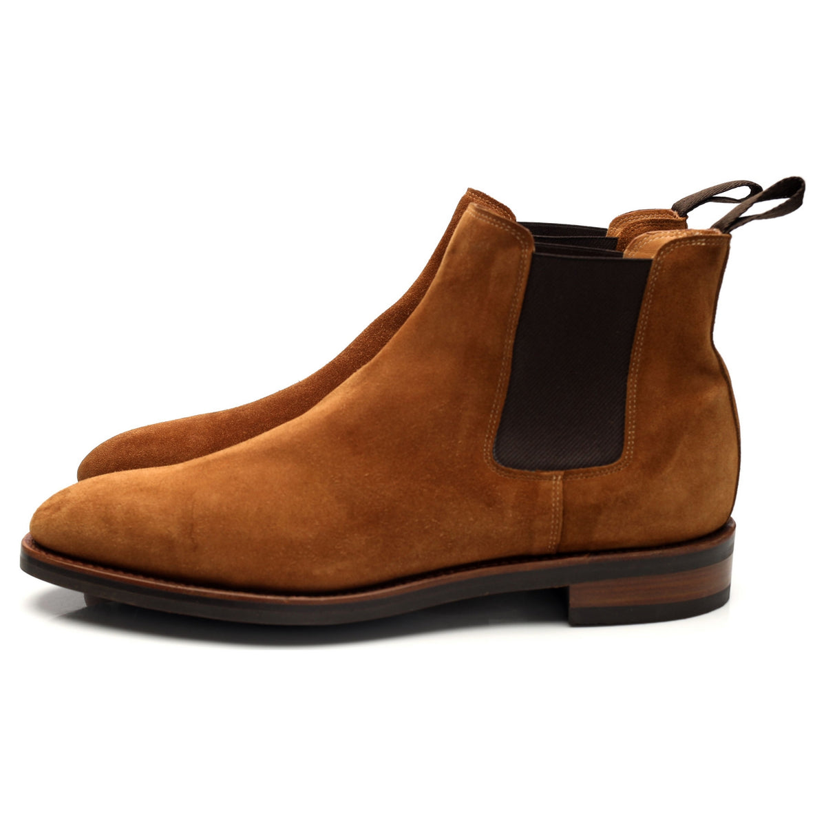 &#39;Lawry&#39; Snuff Brown Suede Chelsea Boots UK 10 E