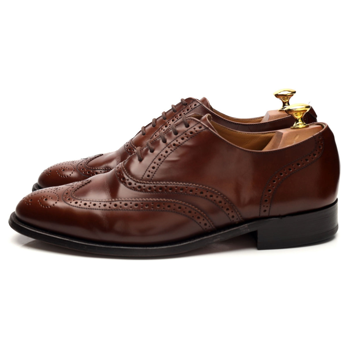 &#39;Albert&#39; Brown Leather Oxford Brogues UK 8.5 G