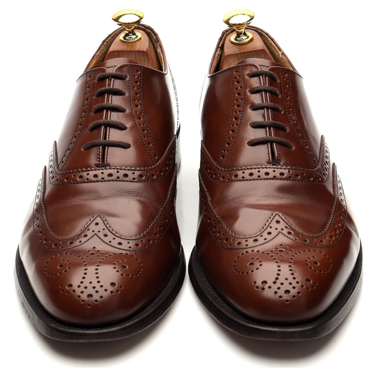 &#39;Albert&#39; Brown Leather Oxford Brogues UK 8.5 G