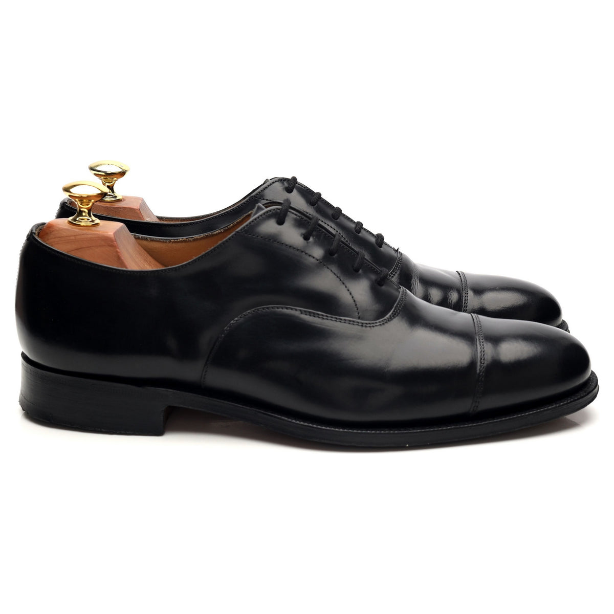 &#39;Consul&#39; Black Leather Oxford UK 8 F