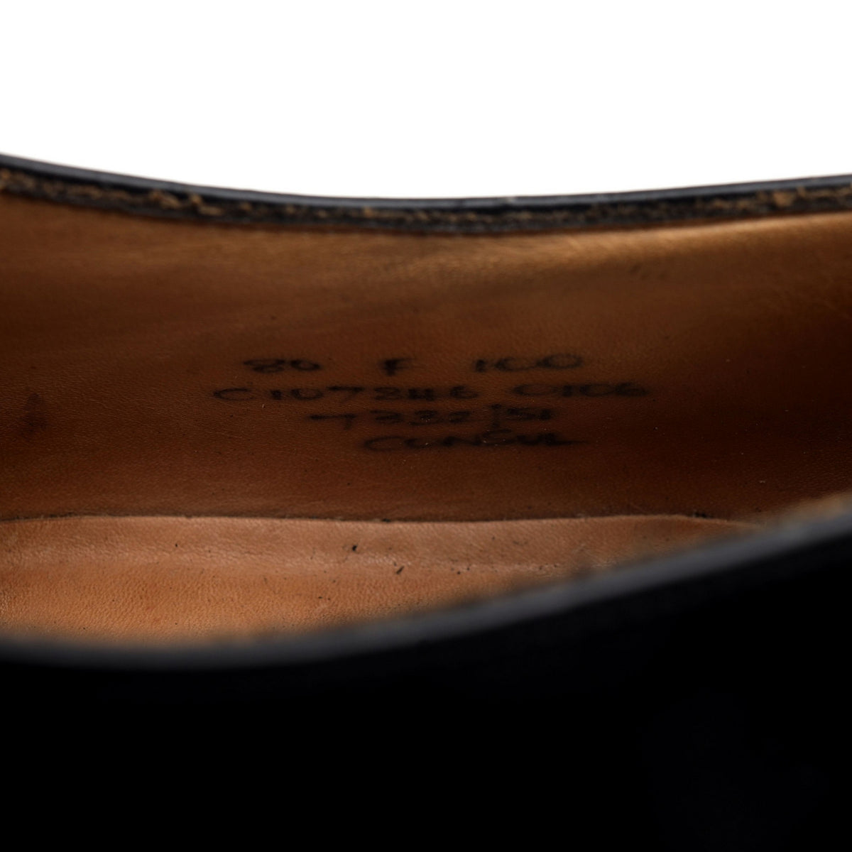 &#39;Consul&#39; Black Leather Oxford UK 8 F