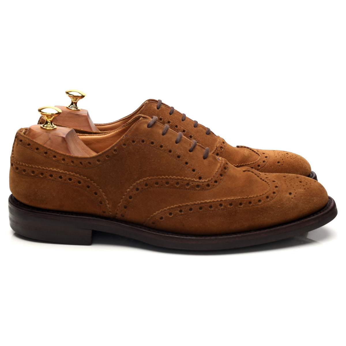 &#39;Fairfield&#39; Snuff Brown Suede Oxford Brogues UK 10.5 F