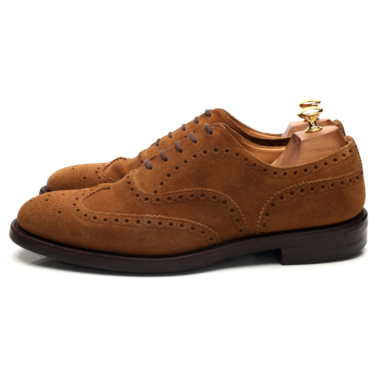 &#39;Fairfield&#39; Snuff Brown Suede Oxford Brogues UK 10.5 F