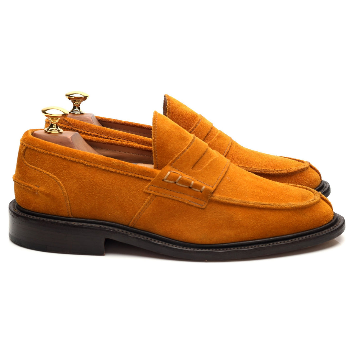&#39;James&#39; Tan Brown Suede Loafers UK 6