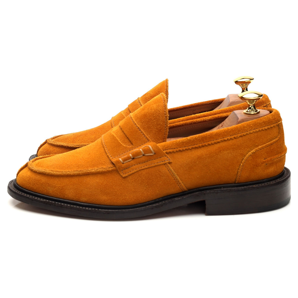 &#39;James&#39; Tan Brown Suede Loafers UK 6