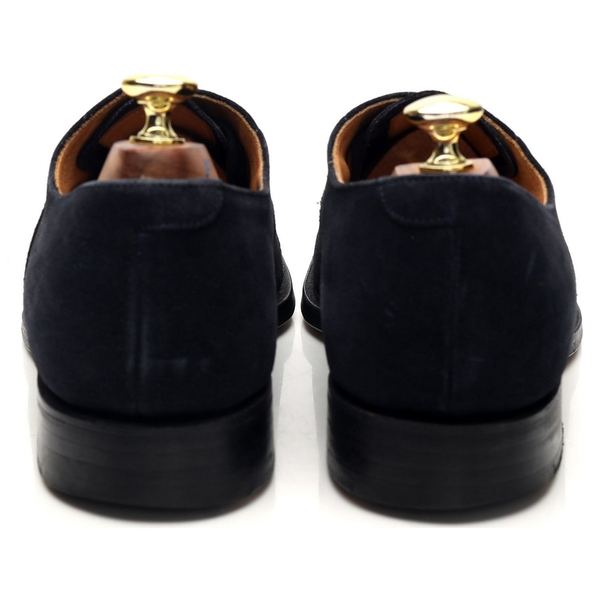 &#39;Dubai&#39; Navy Blue Suede Oxford UK 7.5 F