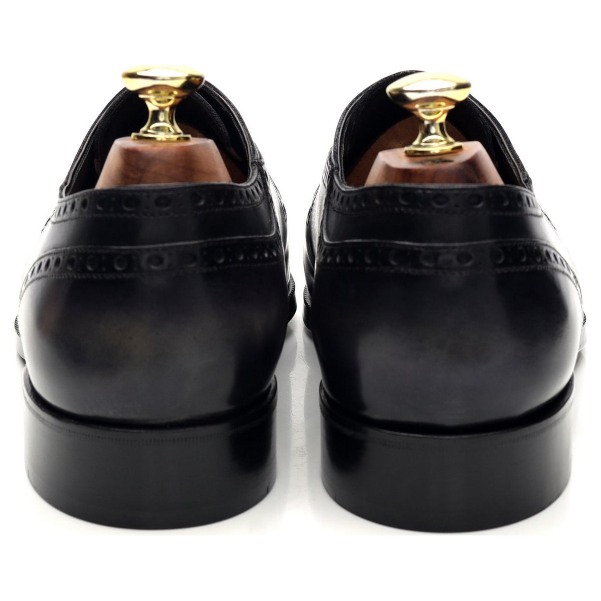 &#39;Andres&#39; Black / Grey Patina Leather Adelaide Oxford UK 7.5 E