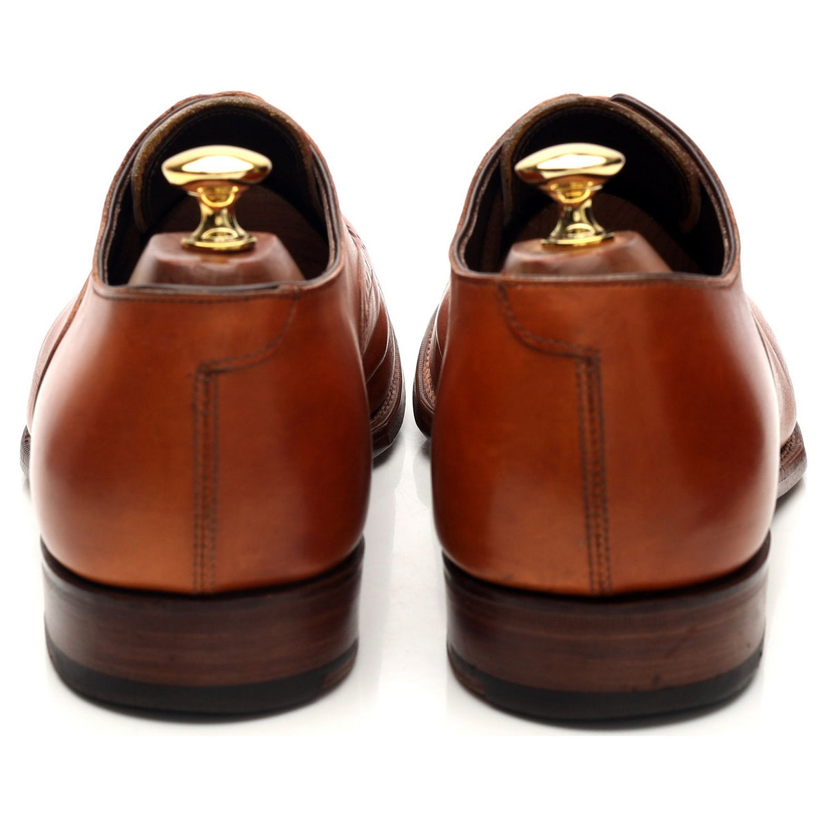 Albam &#39;Longline Brogues&#39; Tan Brown Leather Oxford Brogues UK 9.5 F