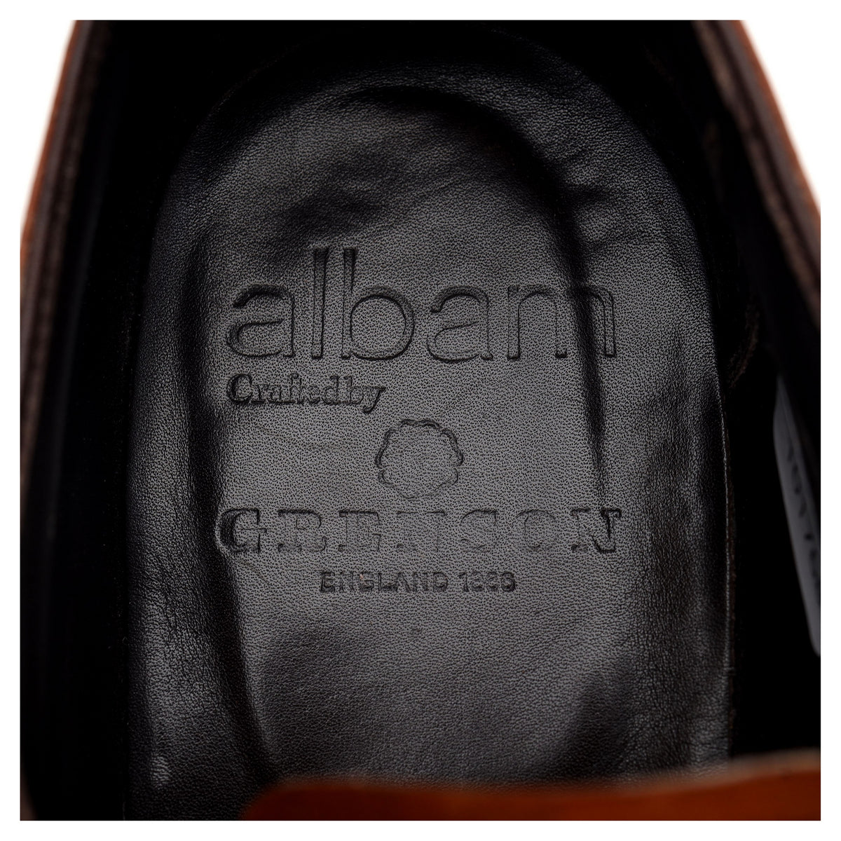 Albam &#39;Longline Brogues&#39; Tan Brown Leather Oxford Brogues UK 9.5 F