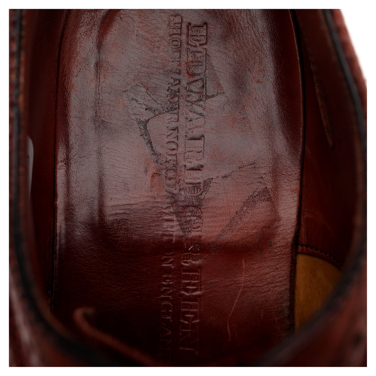 &#39;Malvern&#39; Burgundy Leather Oxford Spectator Brogues UK 7.5 E