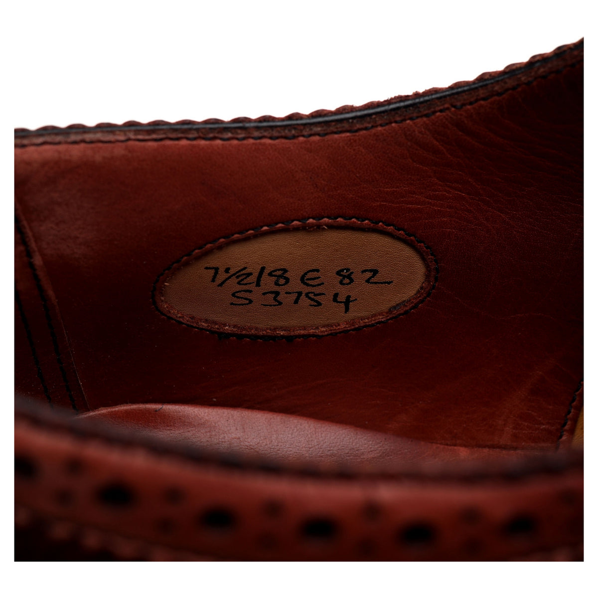 &#39;Malvern&#39; Burgundy Leather Oxford Spectator Brogues UK 7.5 E