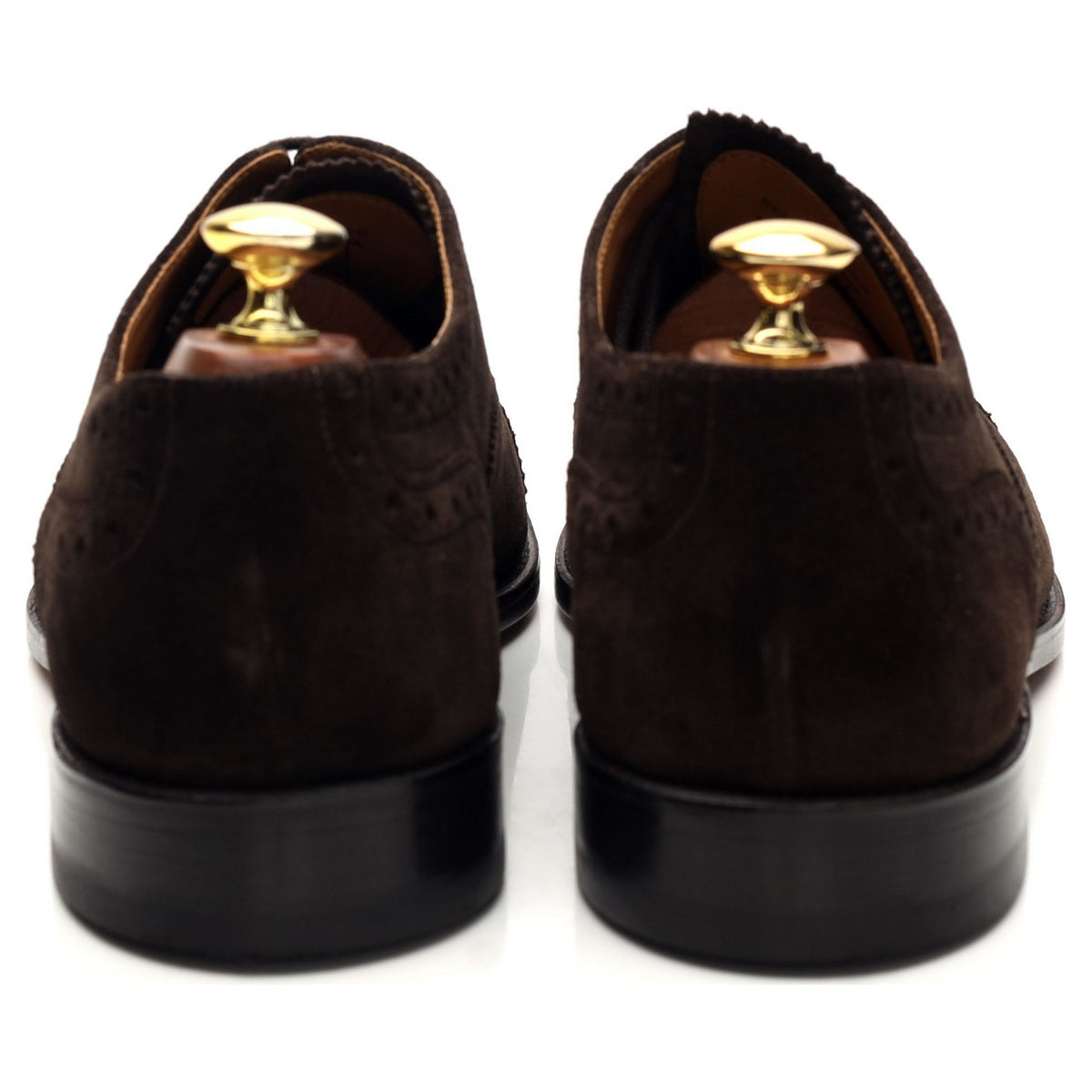 &#39;Reading ll&#39; Dark Brown Suede Oxford Semi Brogues UK 8.5 G