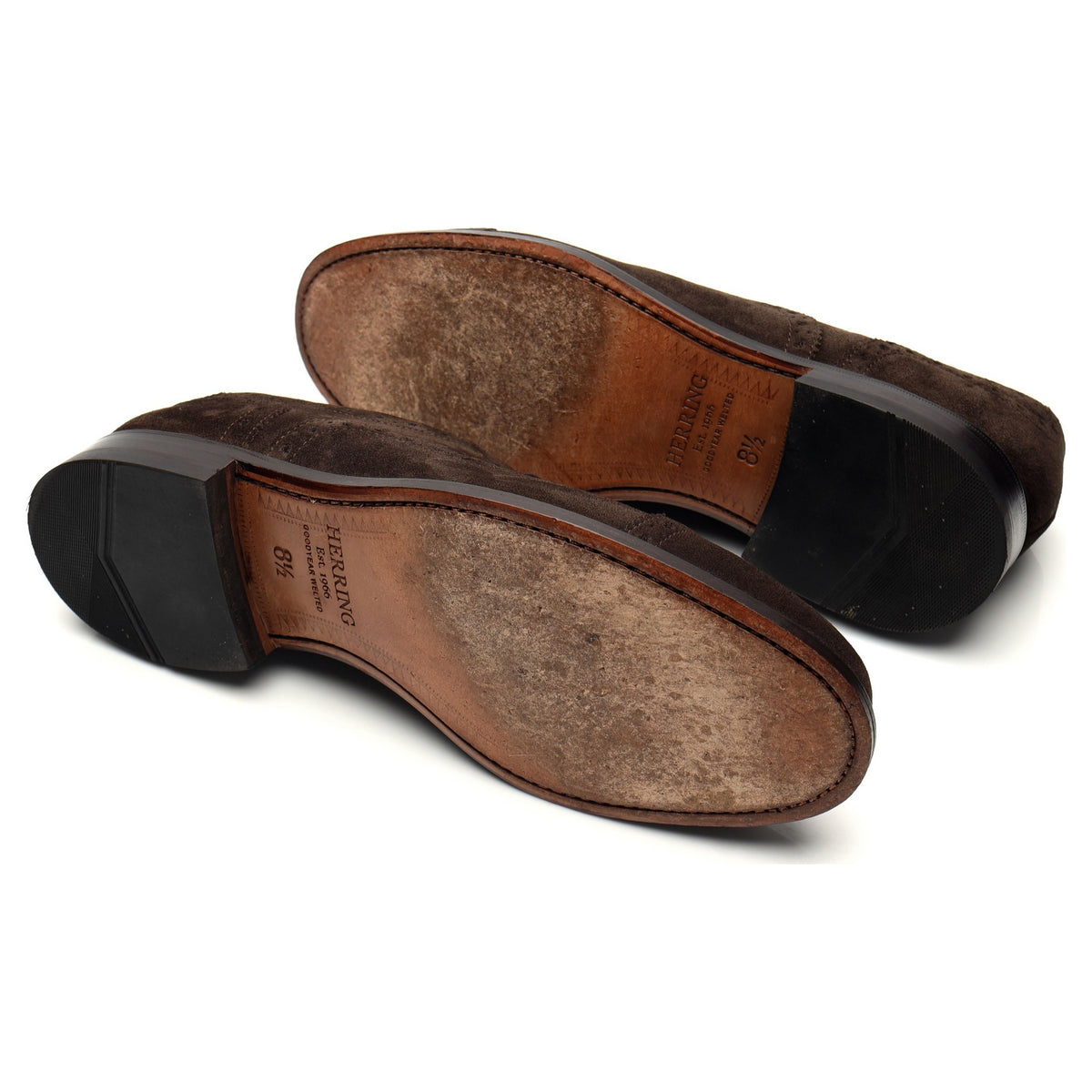 &#39;Reading ll&#39; Dark Brown Suede Oxford Semi Brogues UK 8.5 G