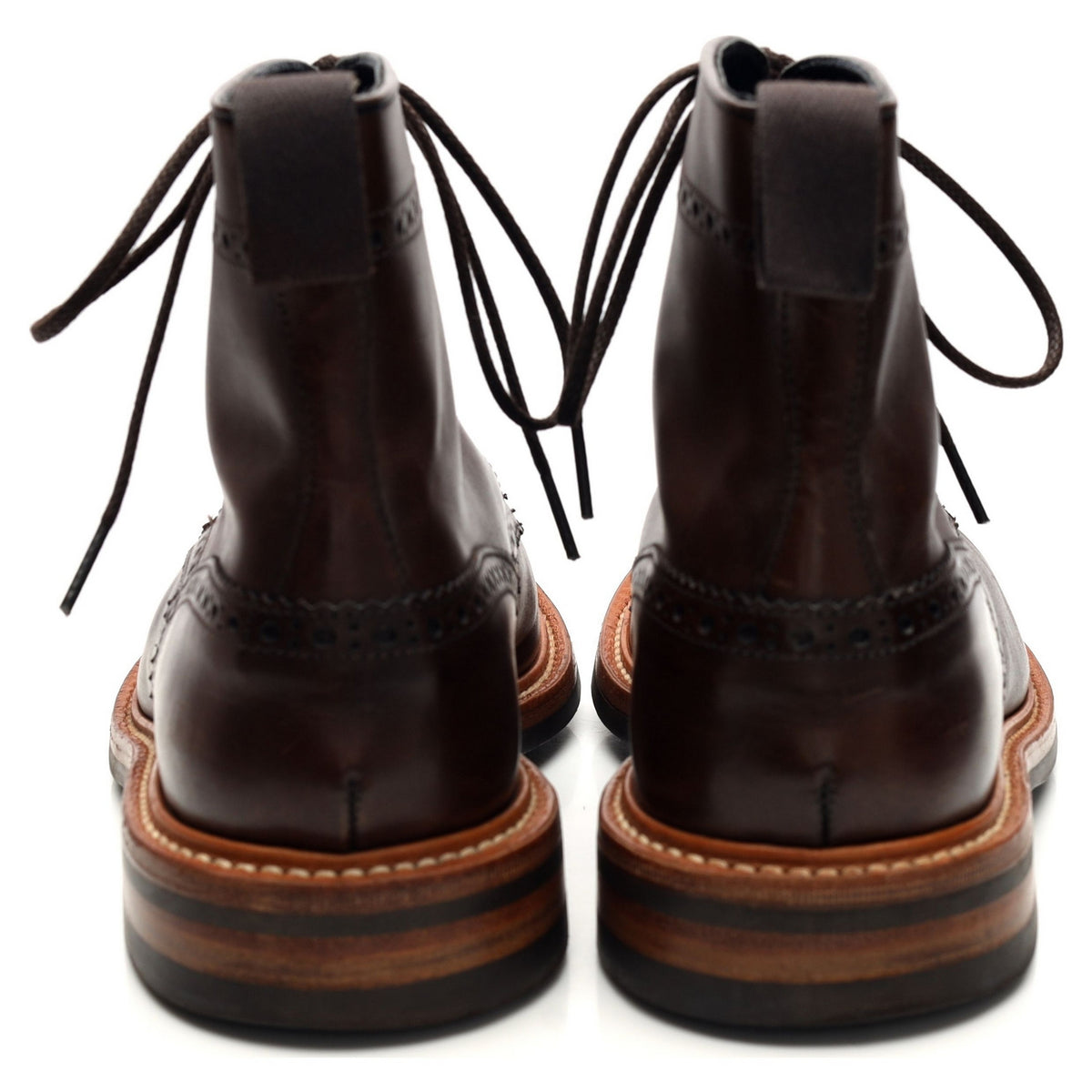 &#39;Eaton&#39; Brown Leather Boots UK 9