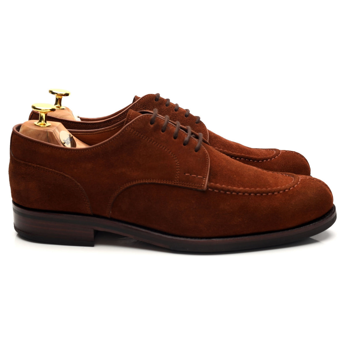 &#39;80414&#39; Brown Suede Split Toe Derby UK 8.5 EE