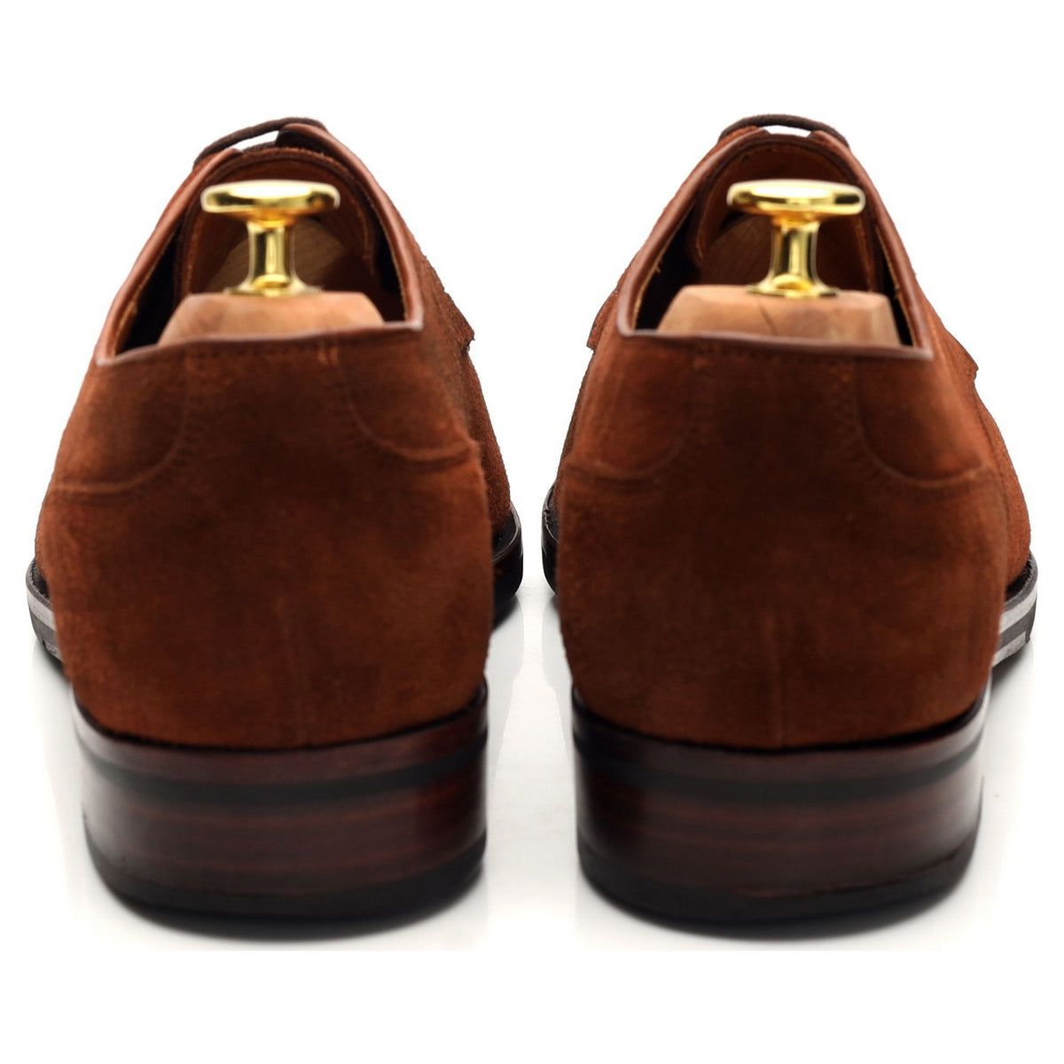 &#39;80414&#39; Brown Suede Split Toe Derby UK 8.5 EE