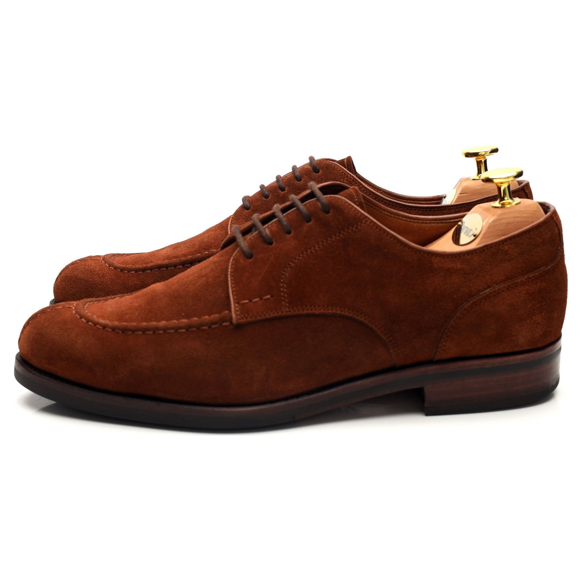 &#39;80414&#39; Brown Suede Split Toe Derby UK 8.5 EE