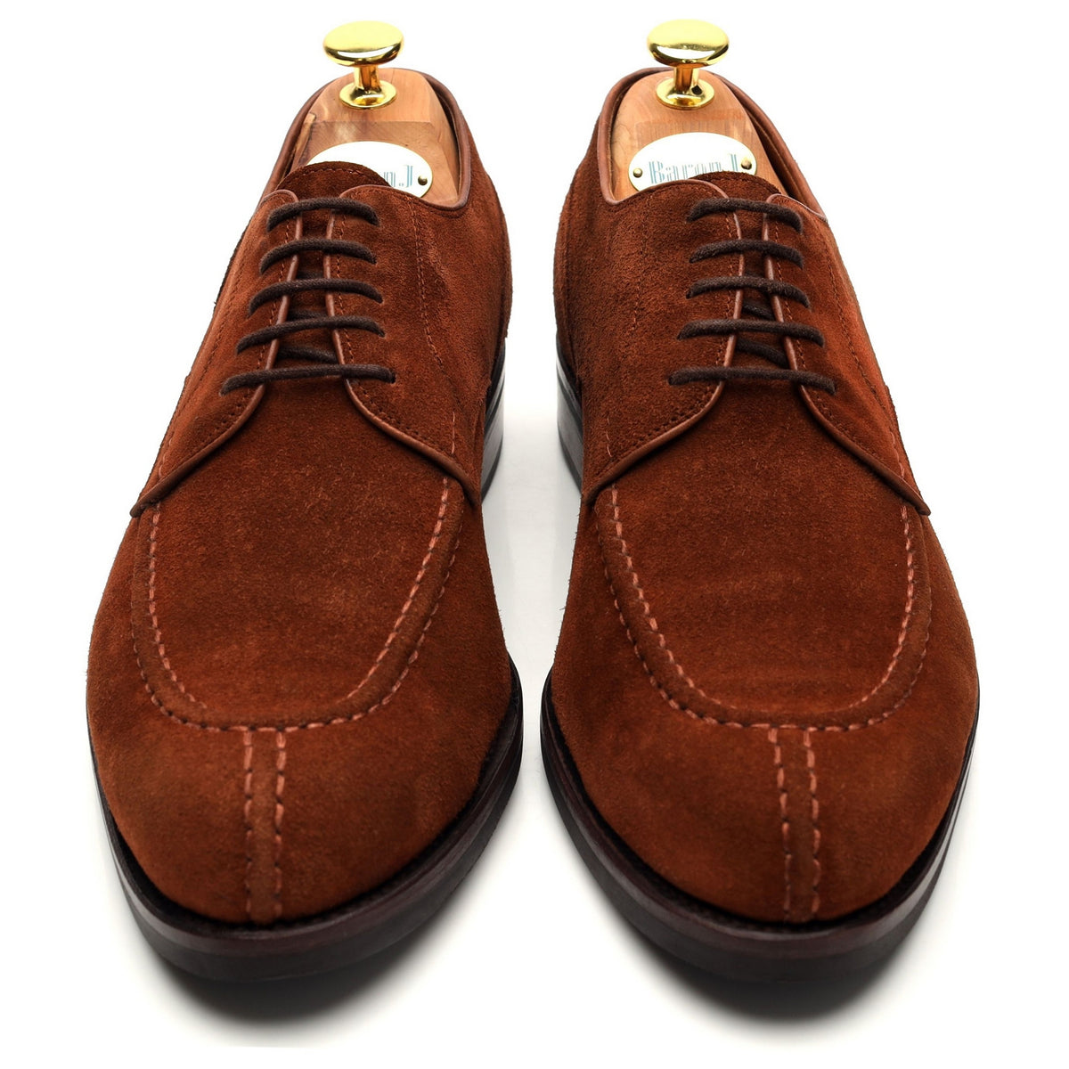 &#39;80414&#39; Brown Suede Split Toe Derby UK 8.5 EE