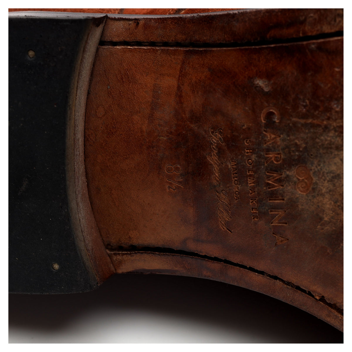 &#39;80414&#39; Brown Suede Split Toe Derby UK 8.5 EE