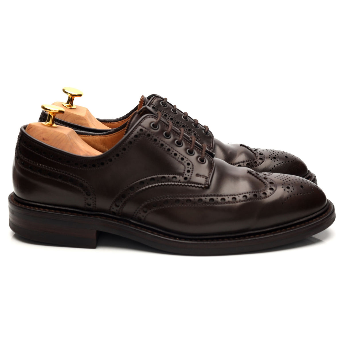 &#39;Cardigan 4&#39; Dark Brown Cordovan Leather Derby Brogue UK 8.5 E