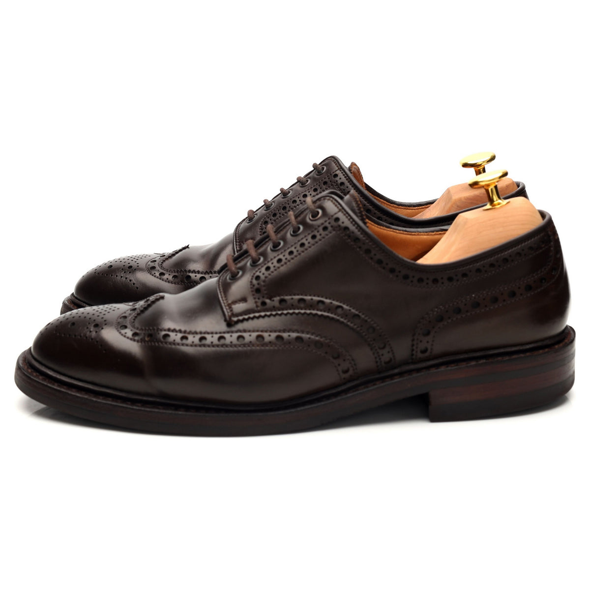 &#39;Cardigan 4&#39; Dark Brown Cordovan Leather Derby Brogue UK 8.5 E