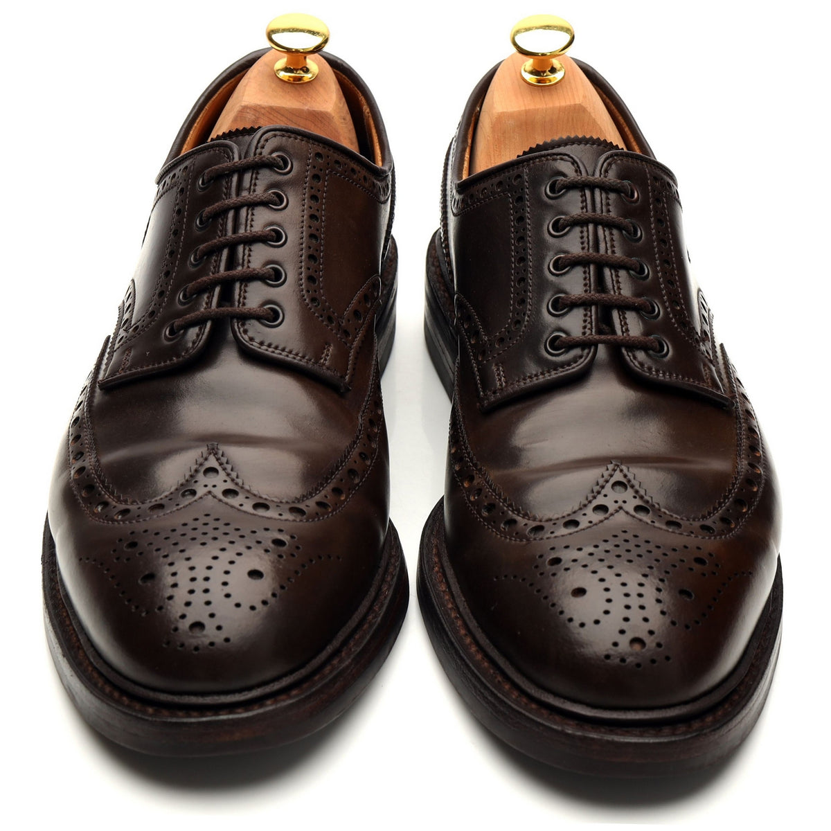 &#39;Cardigan 4&#39; Dark Brown Cordovan Leather Derby Brogue UK 8.5 E