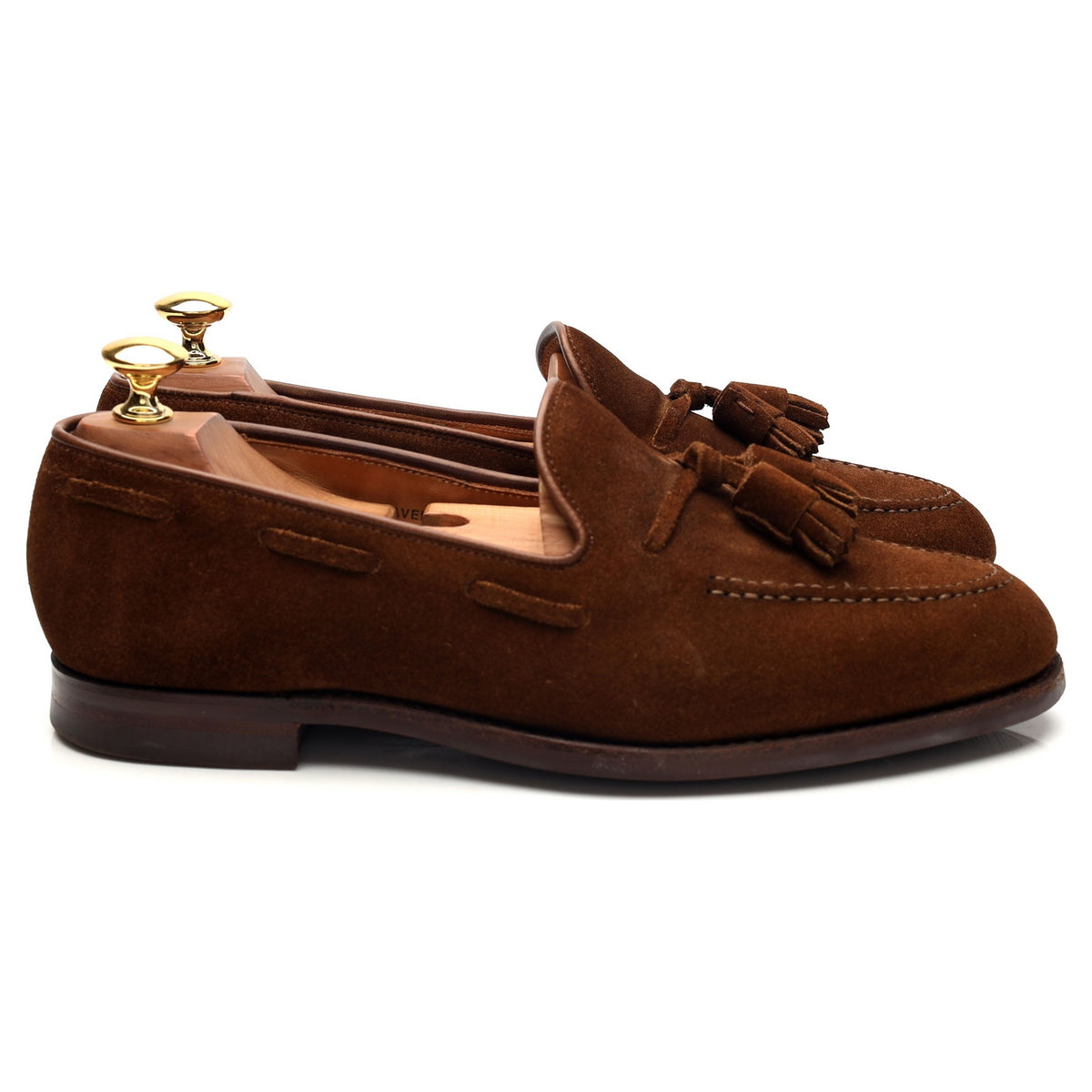&#39;Cavendish 3&#39; Snuff Brown Suede Tassel Loafers UK 6.5 E