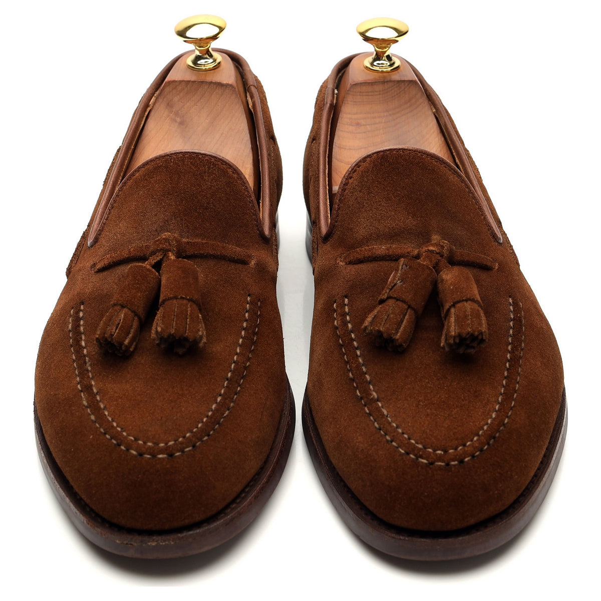 &#39;Cavendish 3&#39; Snuff Brown Suede Tassel Loafers UK 6.5 E