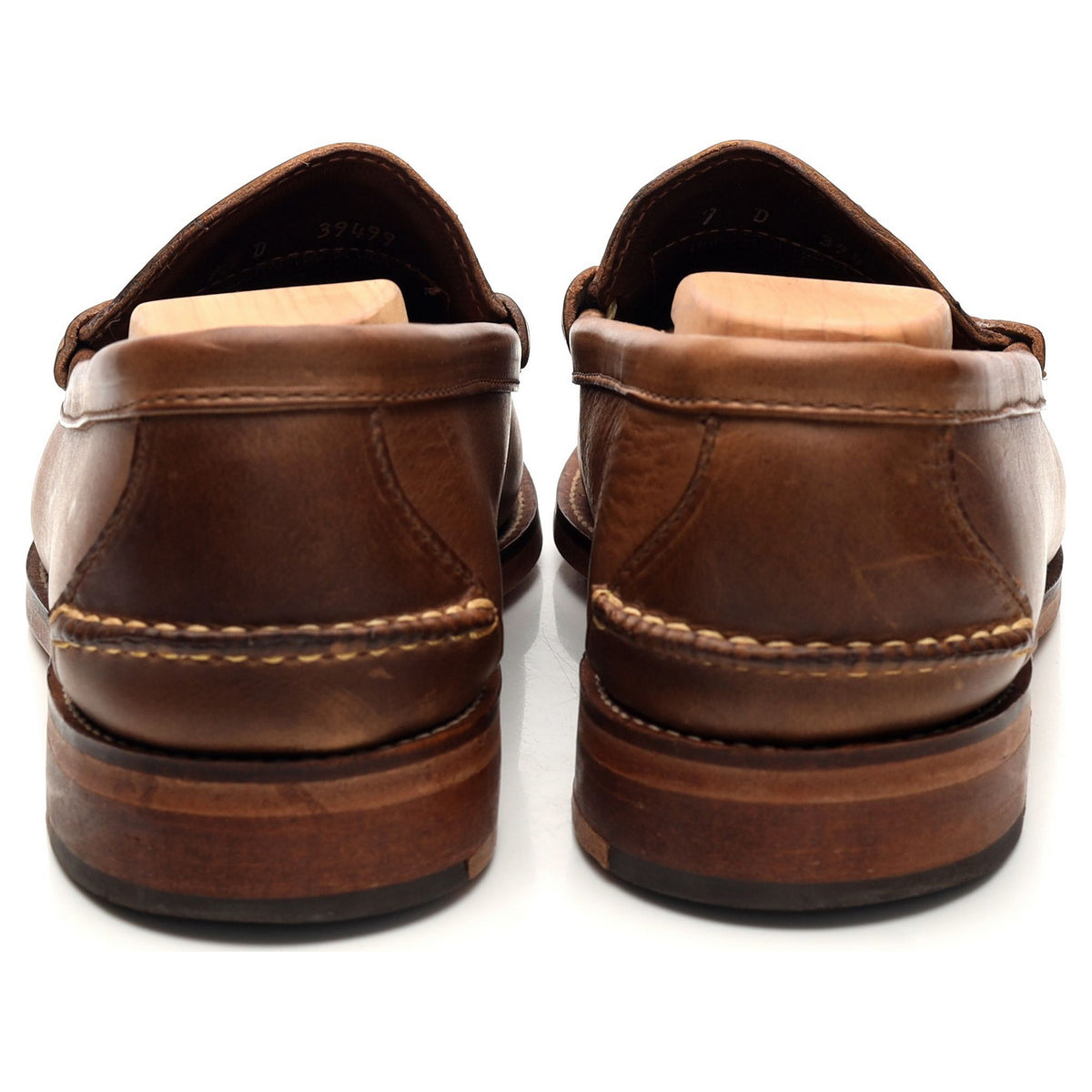 &#39;Beefroll&#39; Brown Leather Penny Loafers UK 8.5 US 9 D