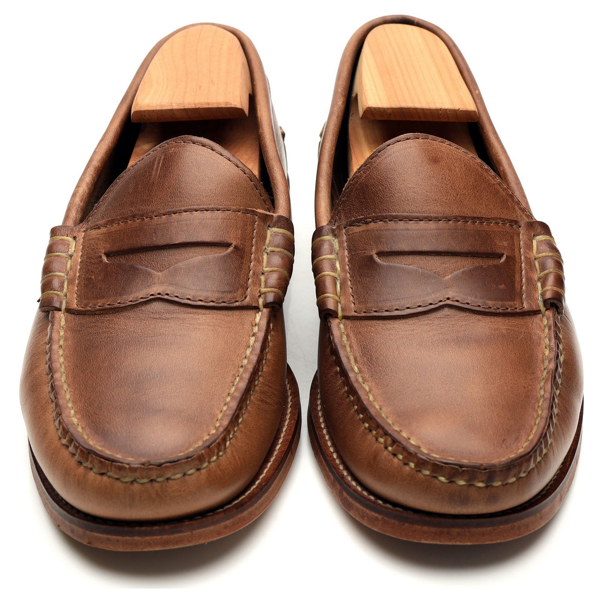 &#39;Beefroll&#39; Brown Leather Penny Loafers UK 8.5 US 9 D