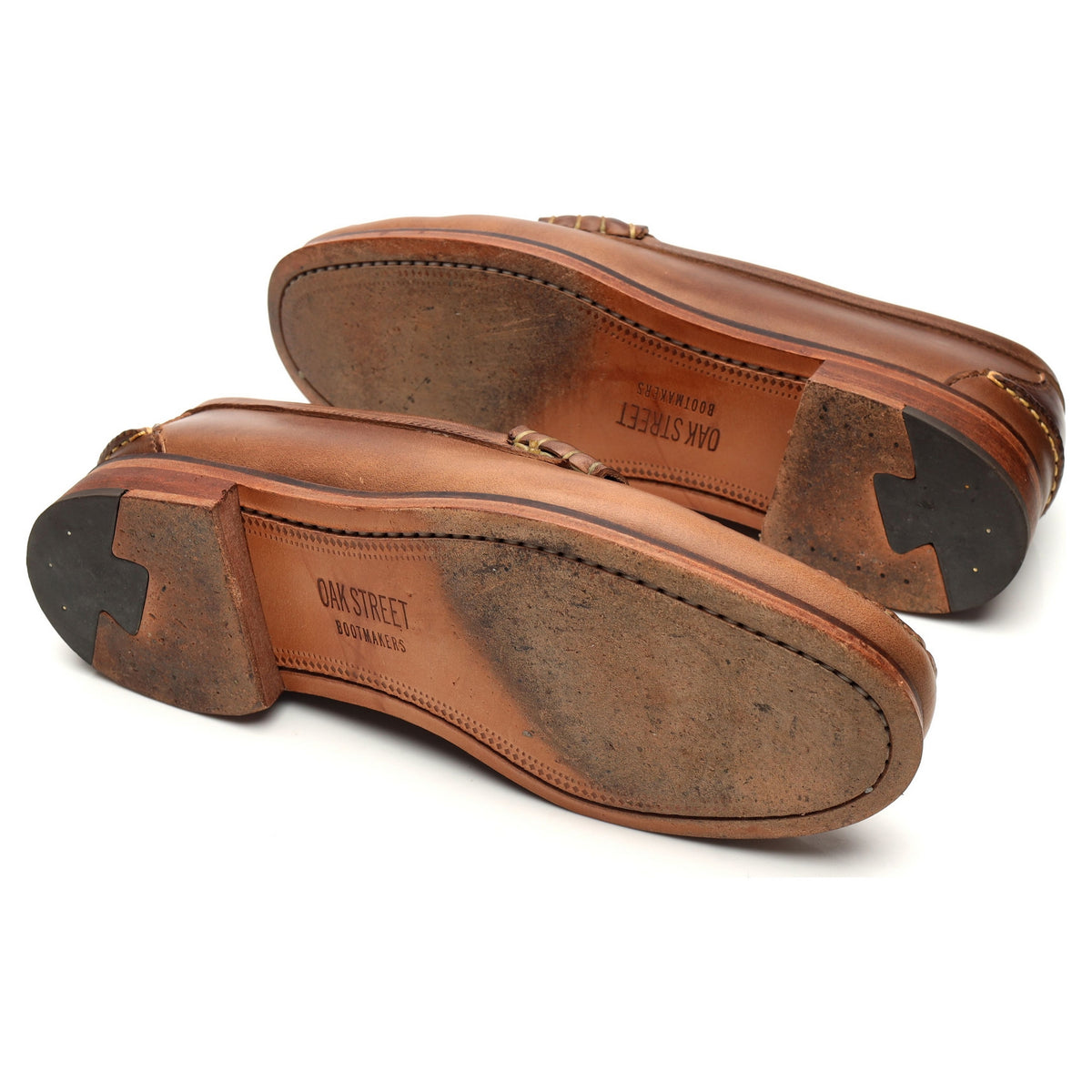 &#39;Beefroll&#39; Brown Leather Penny Loafers UK 8.5 US 9 D