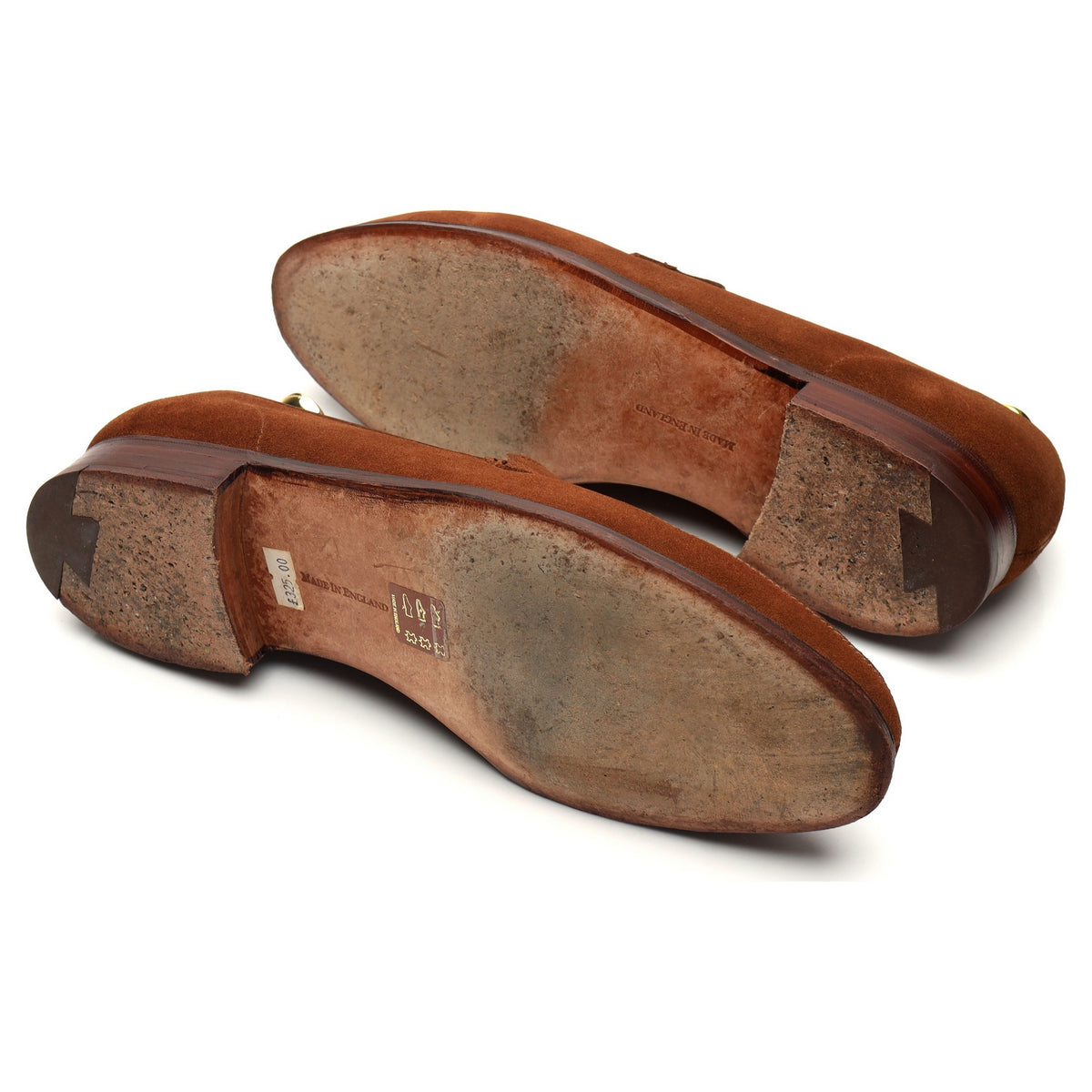 Gieves &amp; Hawkes Snuff Brown Suede Loafers UK 8.5 E