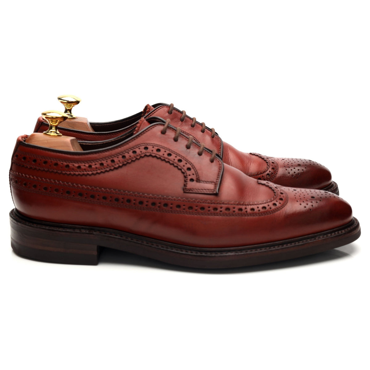 1880 &#39;Birkdale&#39; Brown Leather Derby Brogues UK 8 F
