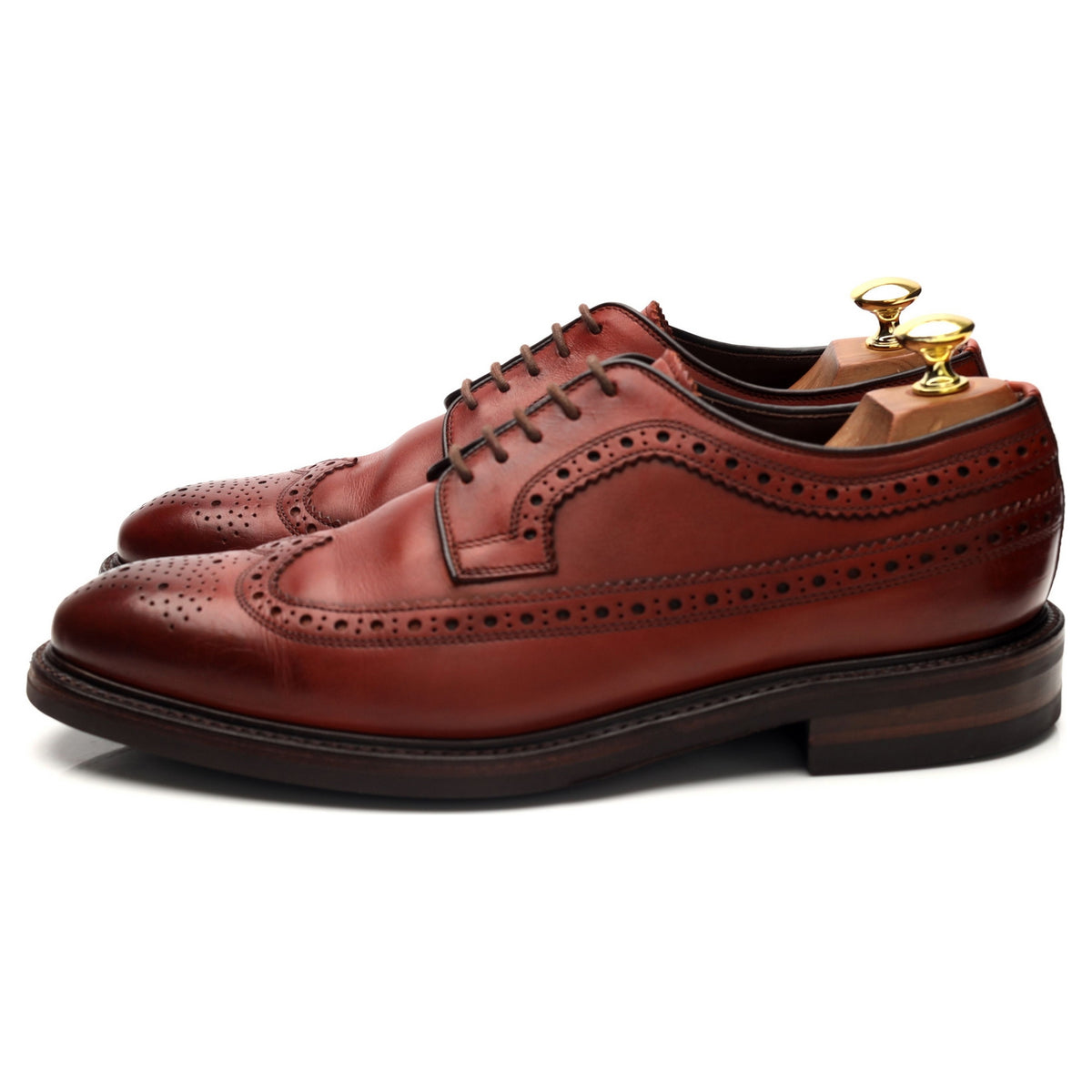 1880 &#39;Birkdale&#39; Brown Leather Derby Brogues UK 8 F