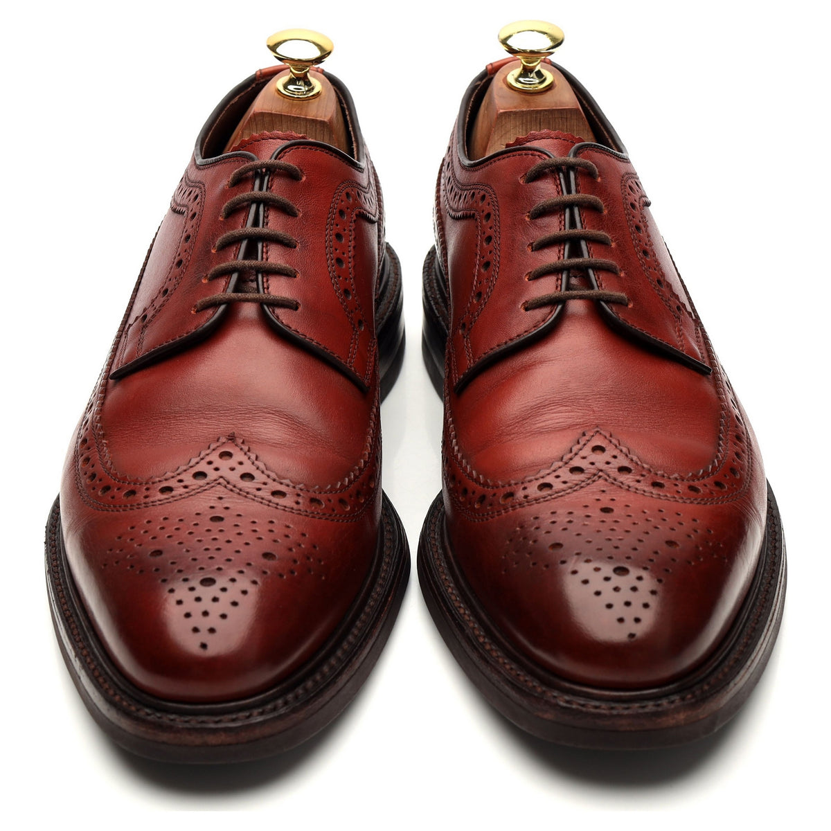 1880 &#39;Birkdale&#39; Brown Leather Derby Brogues UK 8 F