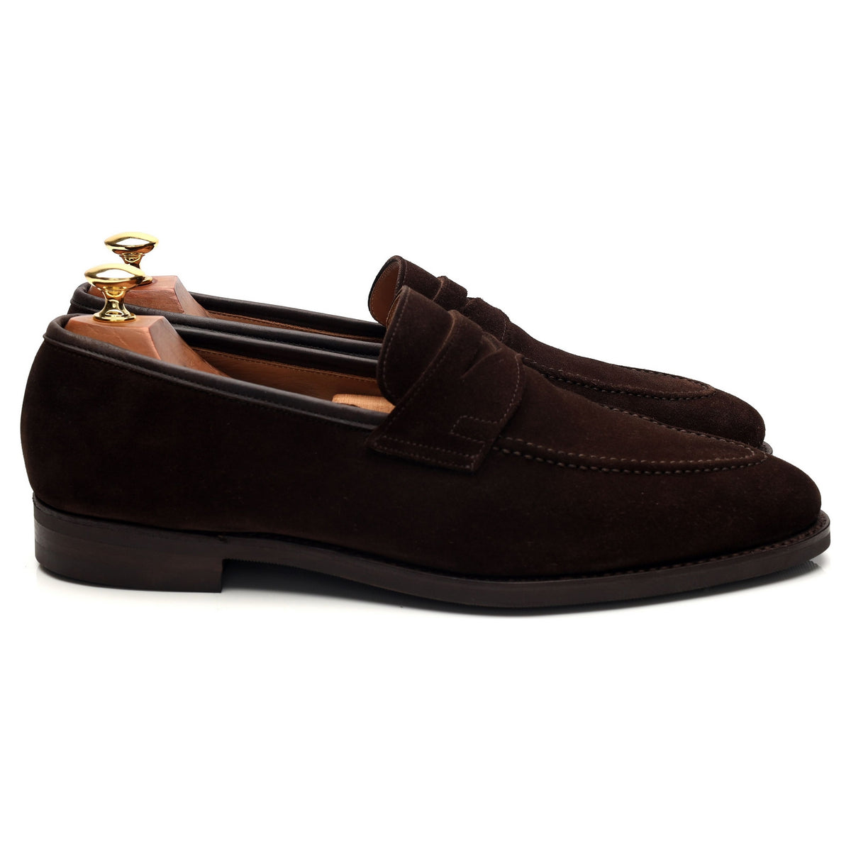 &#39;Sydney&#39; Dark Brown Leather Loafers UK 9.5 E