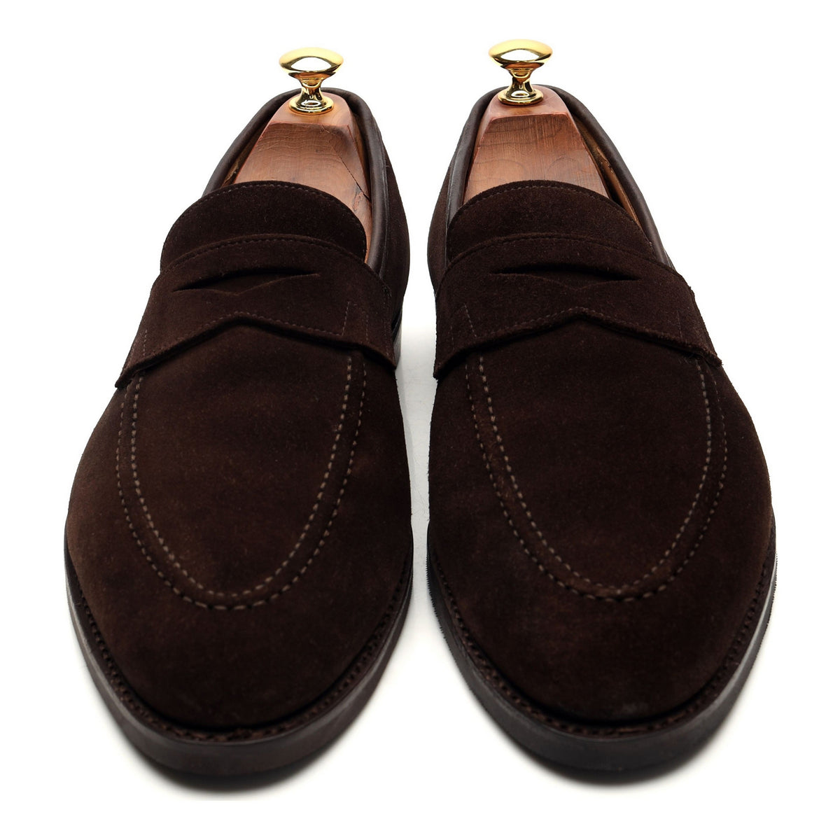 &#39;Sydney&#39; Dark Brown Leather Loafers UK 9.5 E