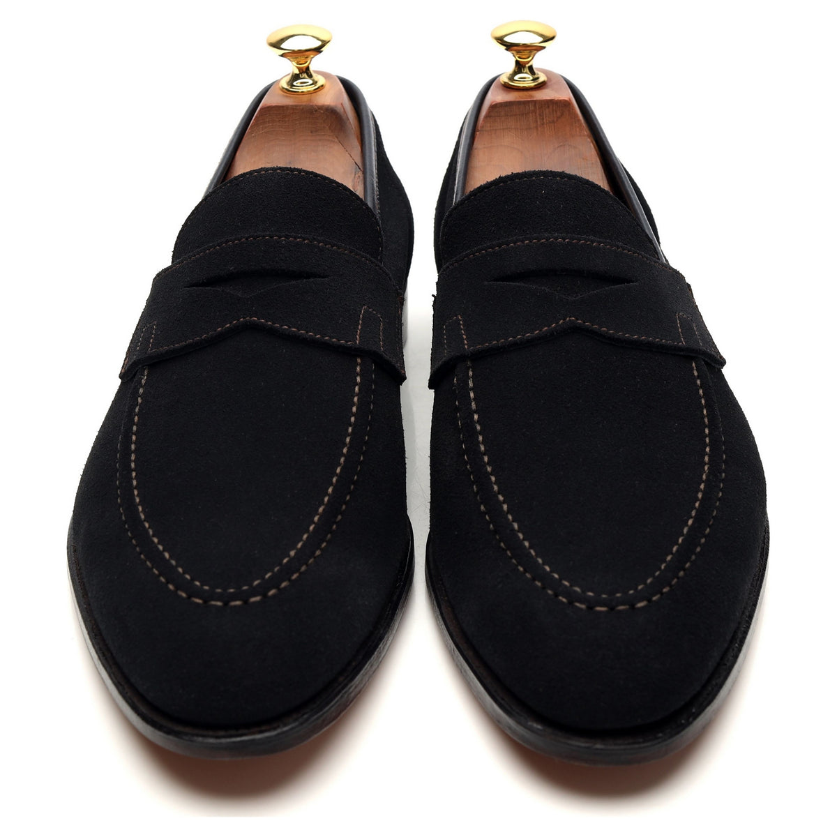 &#39;Teign&#39; Navy Blue Suede Loafers UK 9.5 E