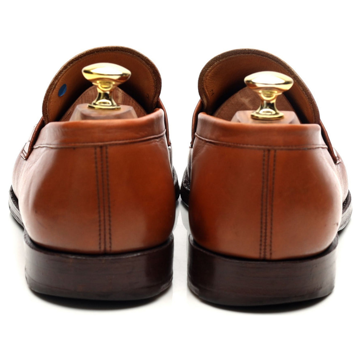 &#39;Andover&#39; Tan Brown Leather Loafers 7 F