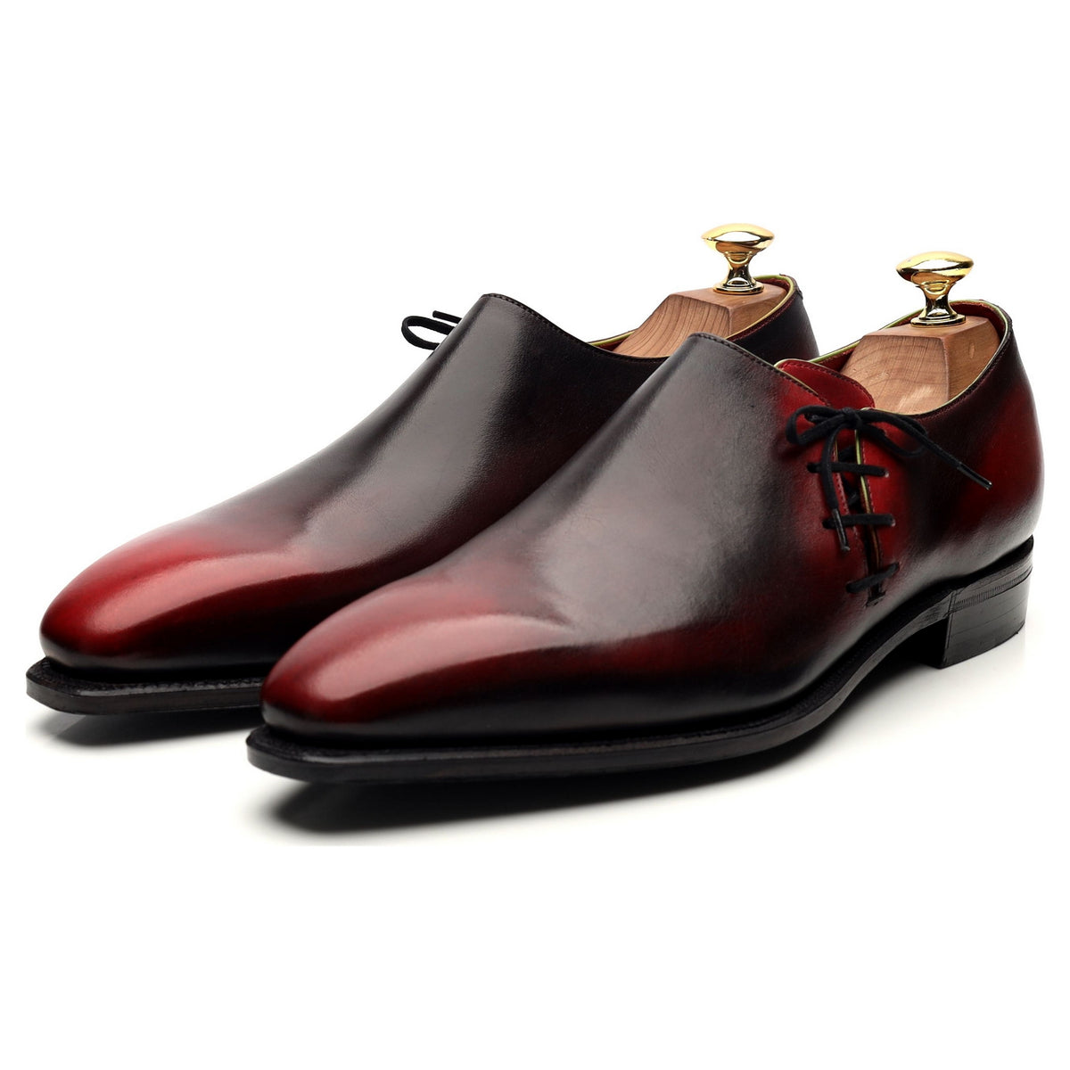 &#39;Lateral Lace&#39; Black Red Leather Oxford UK 8.5 E