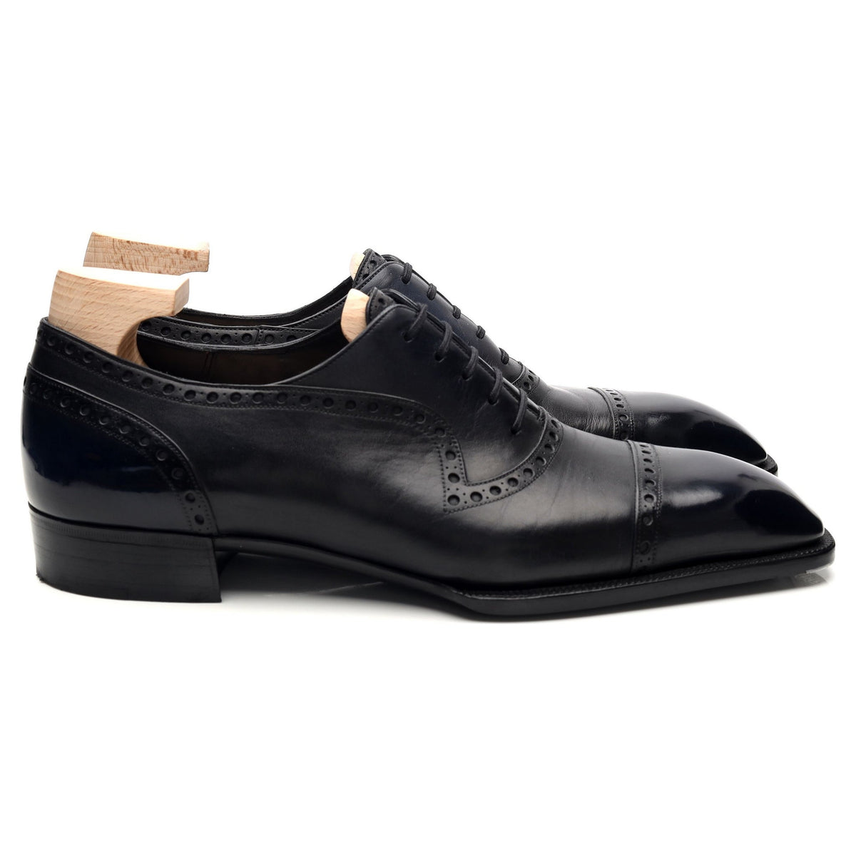 1202 Collection &#39;Andrés&#39; Navy Blue Leather Adelaide Oxford UK 8.5